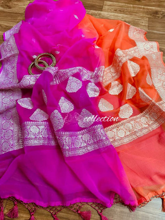 Lavashi chiffon saree,,,,Banarsi sari