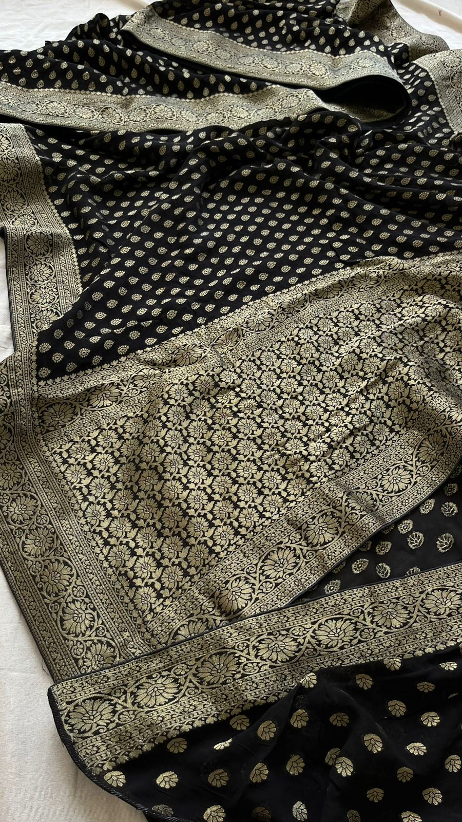 Lavina khaddi gorgette saree Indian saree