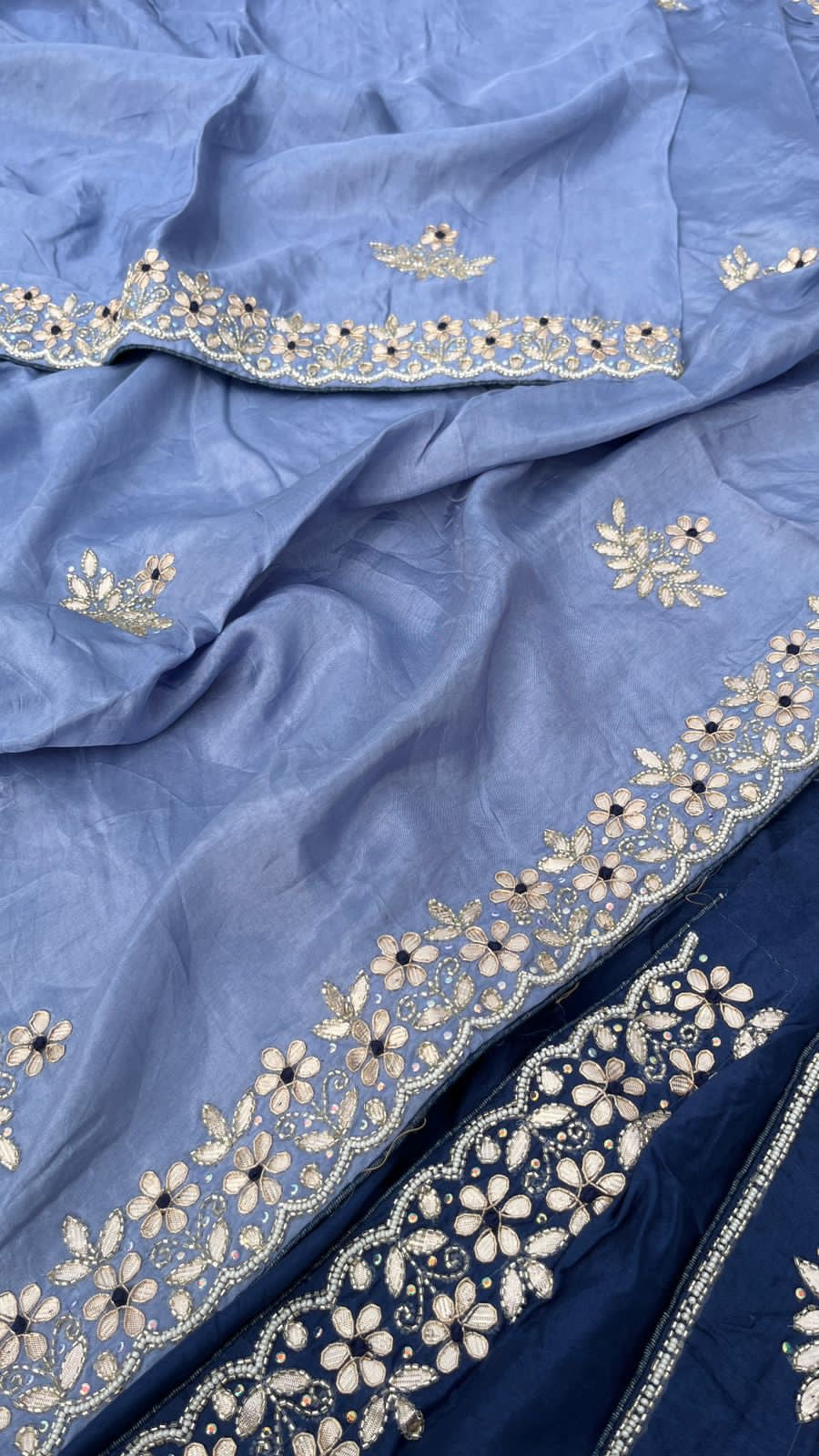 Gotta Patti Munga Silk Saree Indian Women Sarees