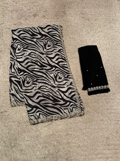 Tigress inspired trendy saree