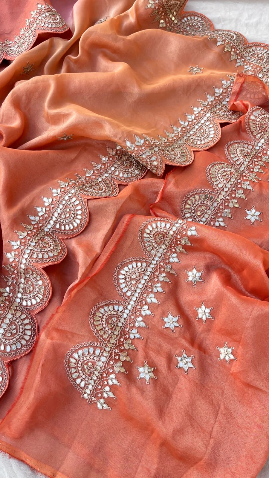Kiwash zari munga Indian sarees