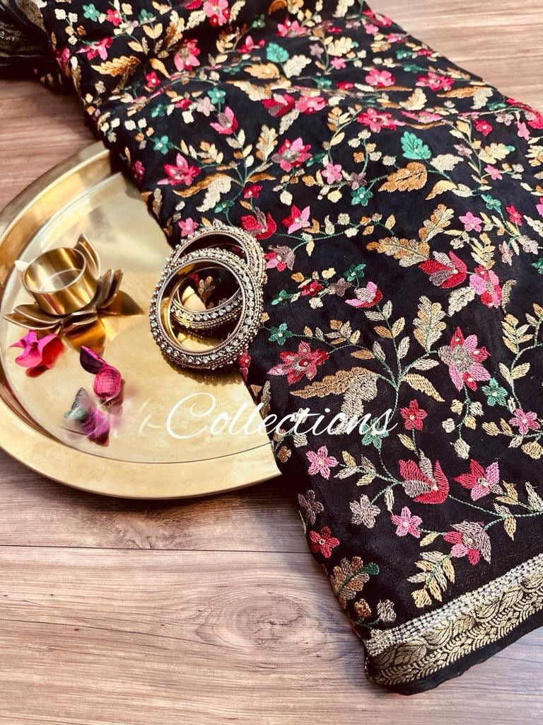 Rimini Embroidered Chinon Sarees