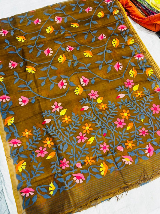 Ramisha tantuj Jamdani Saree Women Handloom Saree