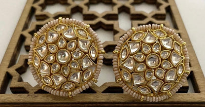 Roza stud Indian Jewelery Kundan earrings