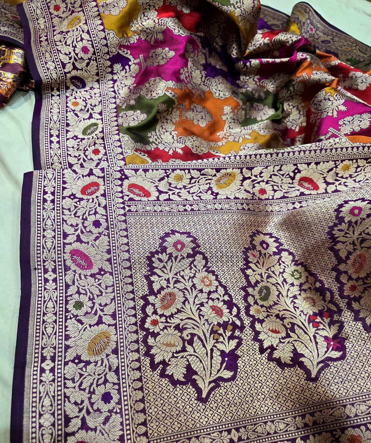 Navisha Banarsi saree Katan silk saree rangkat saree blouse