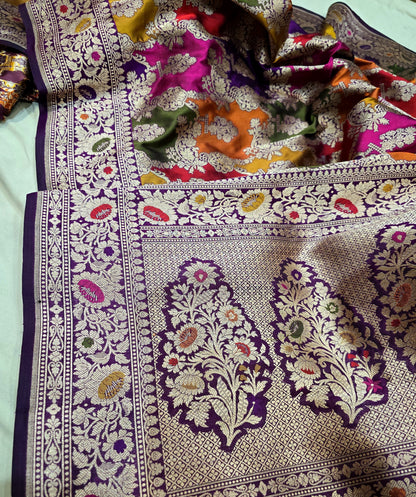 Navisha Banarsi saree Katan silk saree rangkat saree blouse