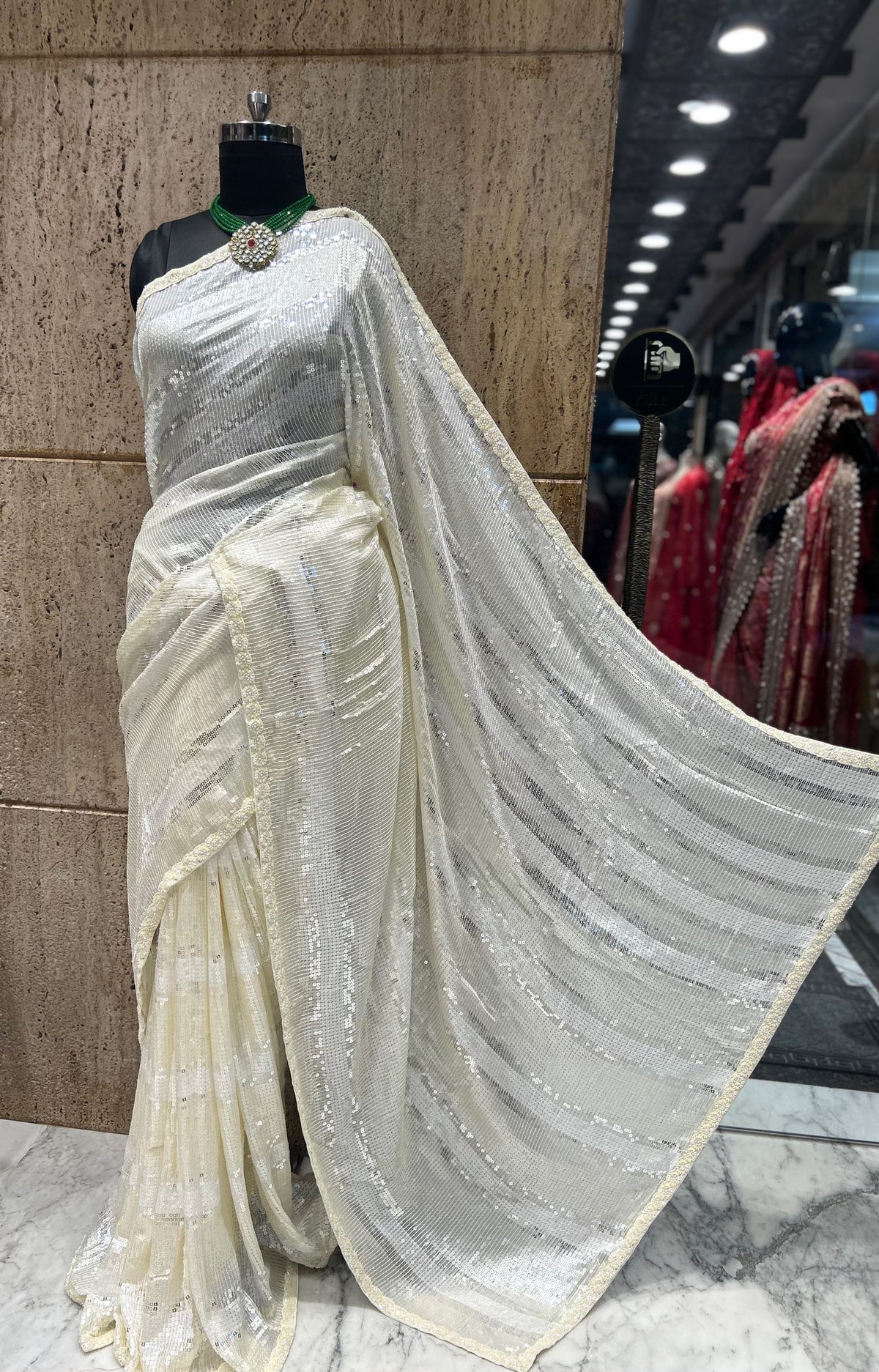 Sequins designer saree bridesmaid sarees exclusive Partywear sari blouse
