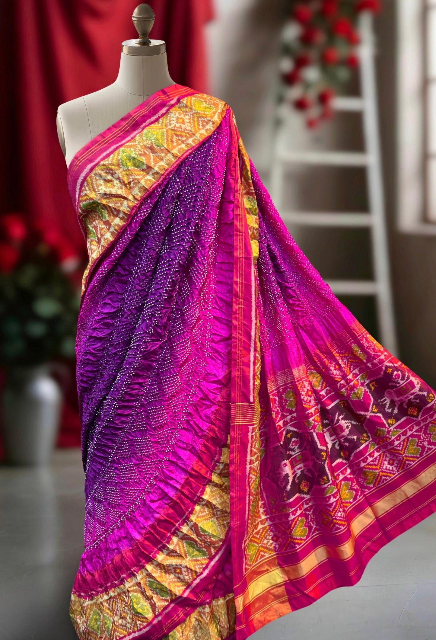 Ikkat Patola saree Indian sarees wedding sari blouse