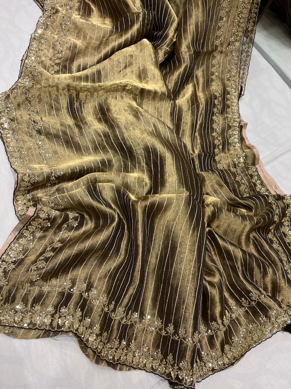 Rumika Tissue Saree Organza Saree Indian Sari