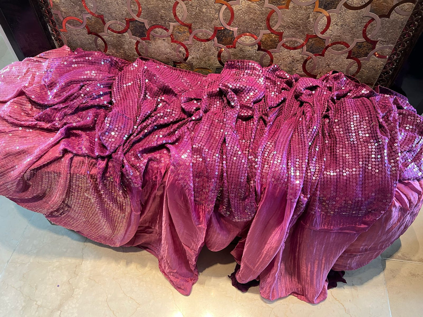 Purple Shaded Sequins Saree Partywear sarees
