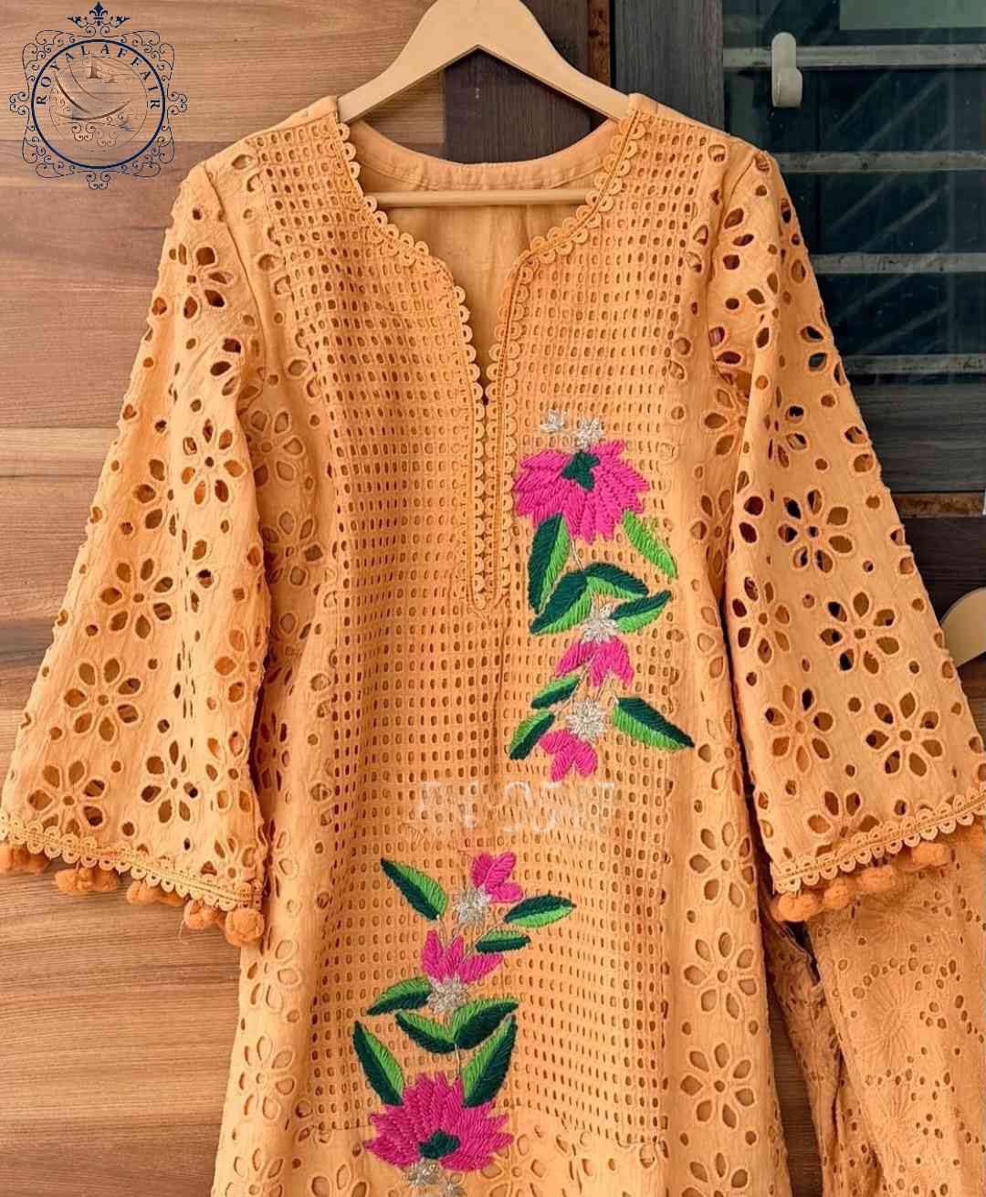 Chikankari dress stitched dress bridesmaid dress