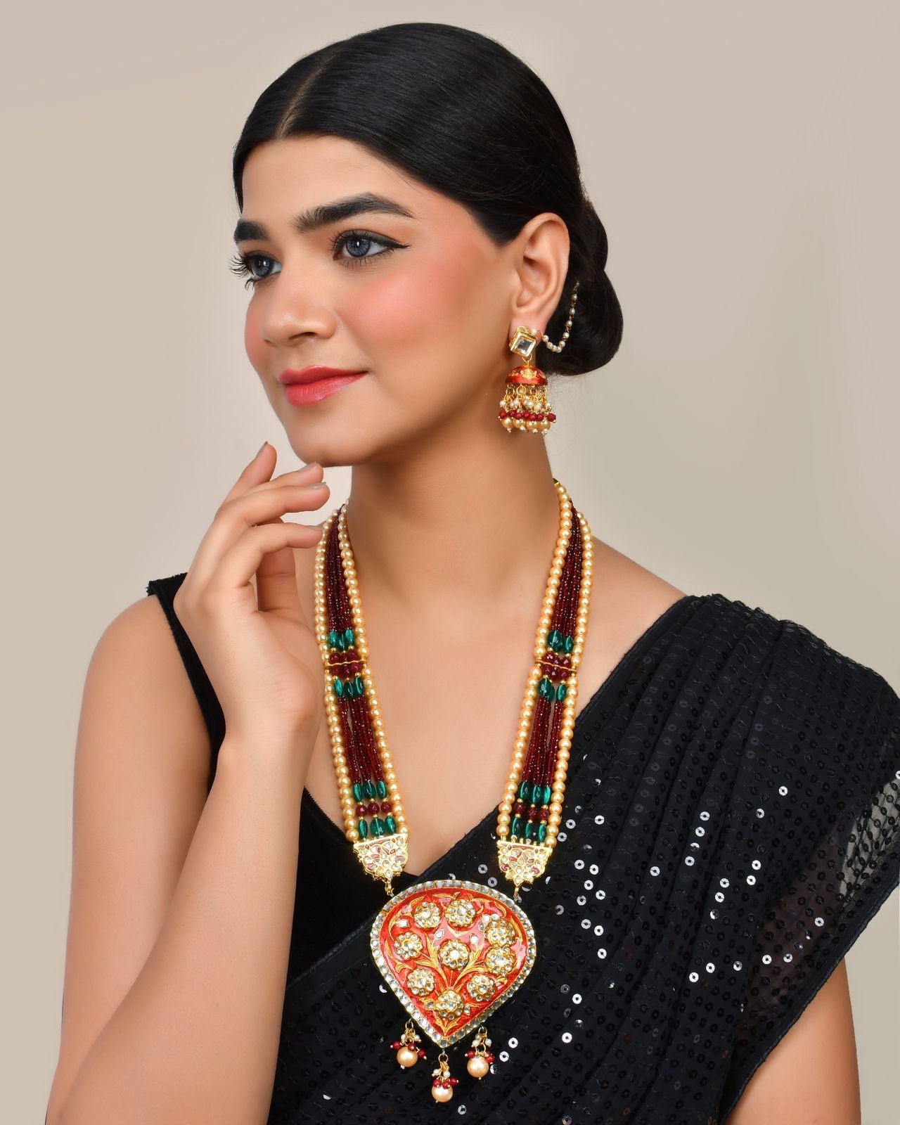 Pinakha Meenakari Necklace Set Women Necklace Set
