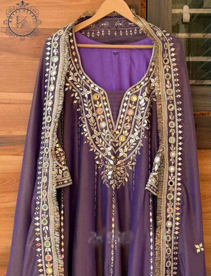 Tissue dress designer Anarkali dress stitched long dress