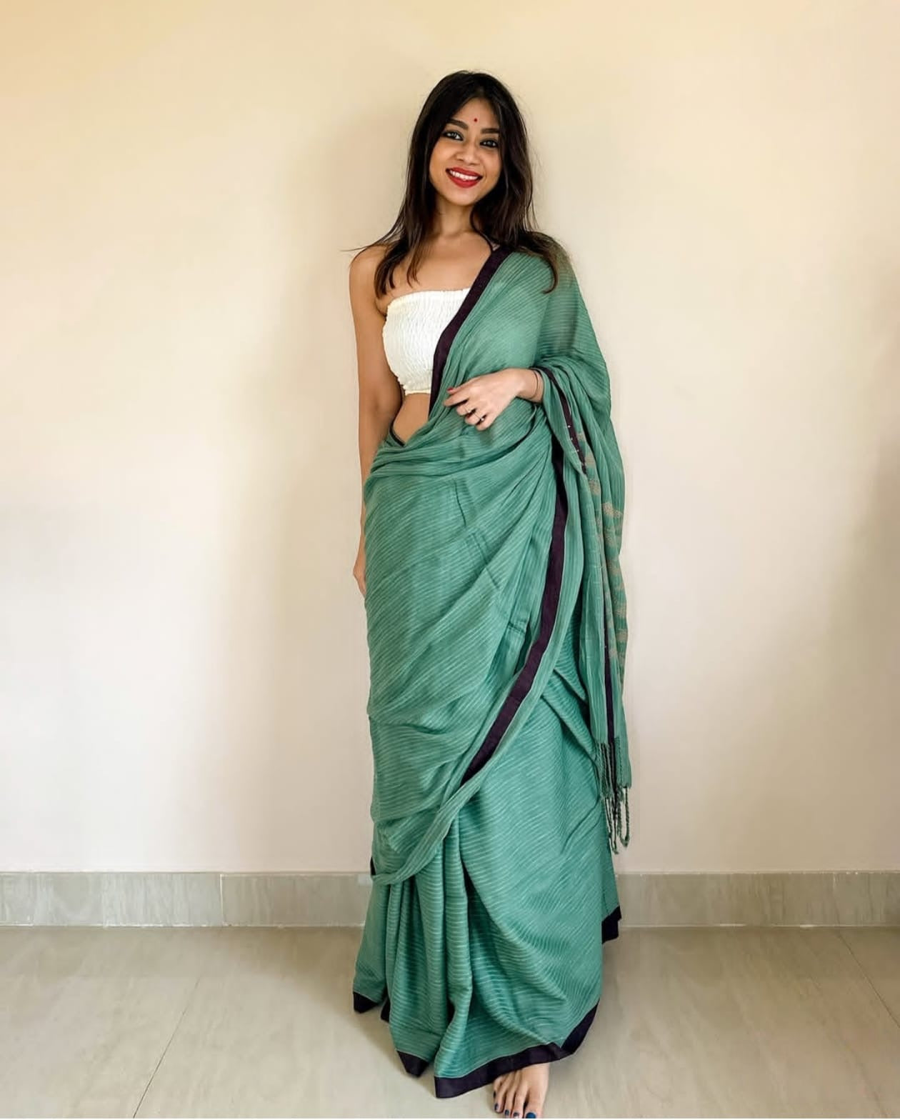 Handmade cotton saree khaddi cotton sarees blouse women sari