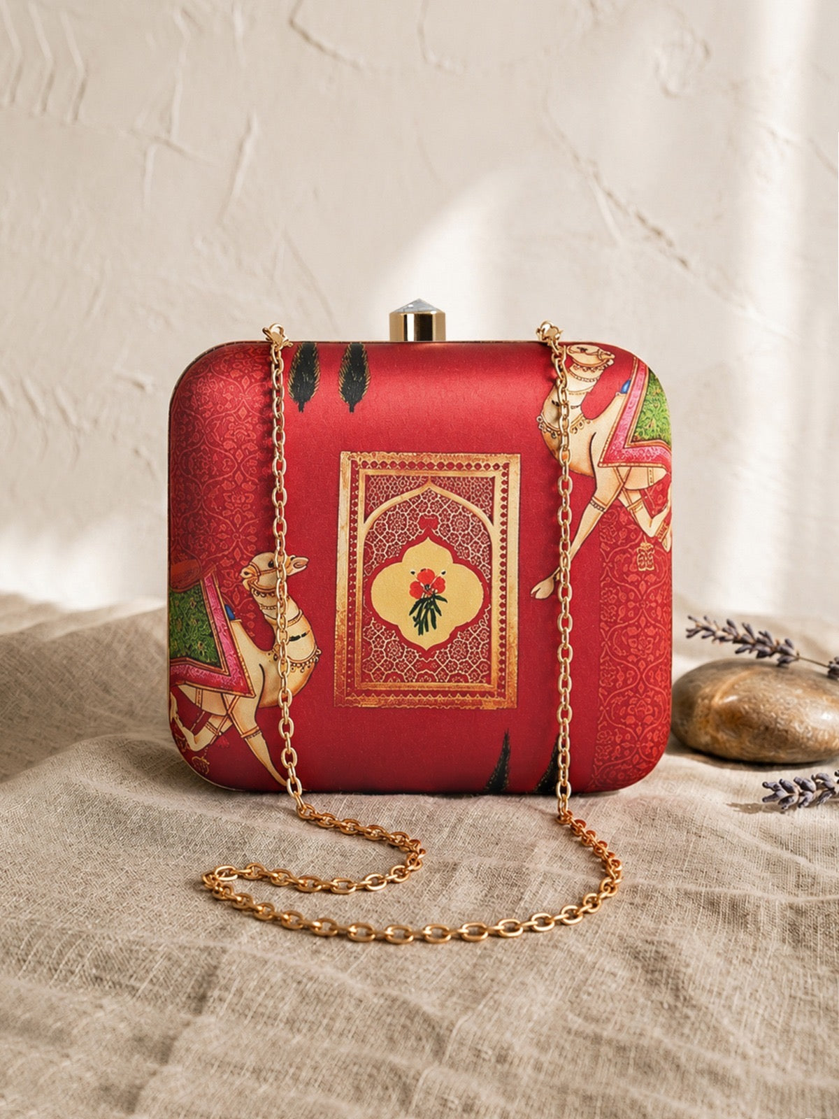 Printed clutch box cocktail purse women purse
