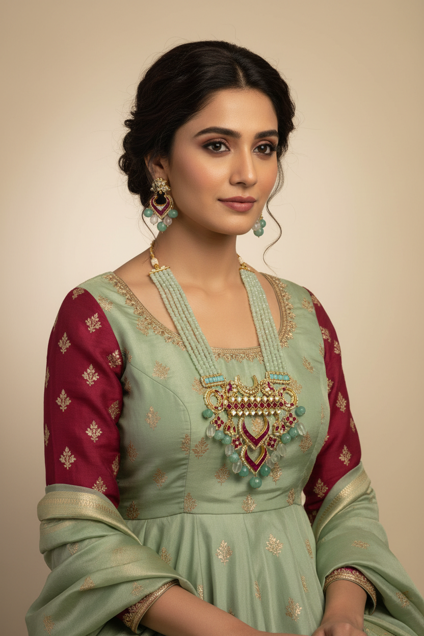 Marwar inspired traditional necklace set statement necklace set wedding jewellery