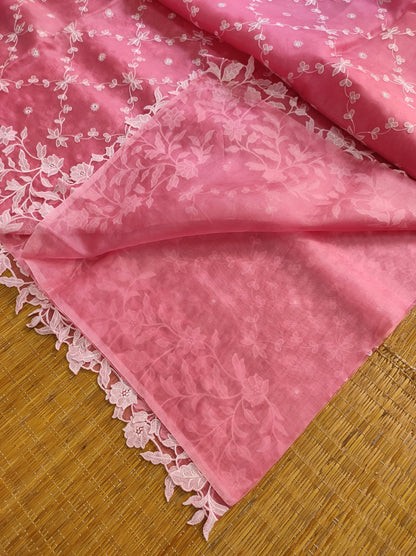 Nimisha organza silk saree scalloped inspired sarees