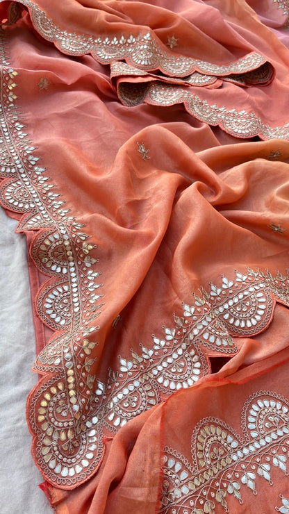 Kiwash zari munga Indian sarees