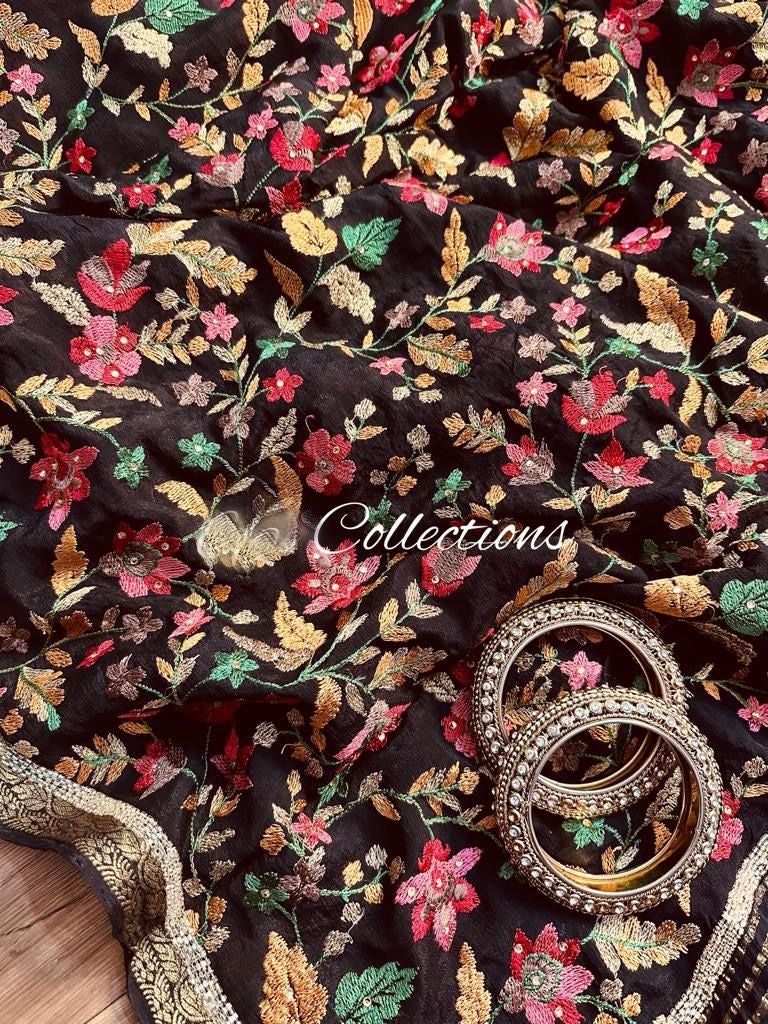 Rimini Embroidered Chinon Sarees