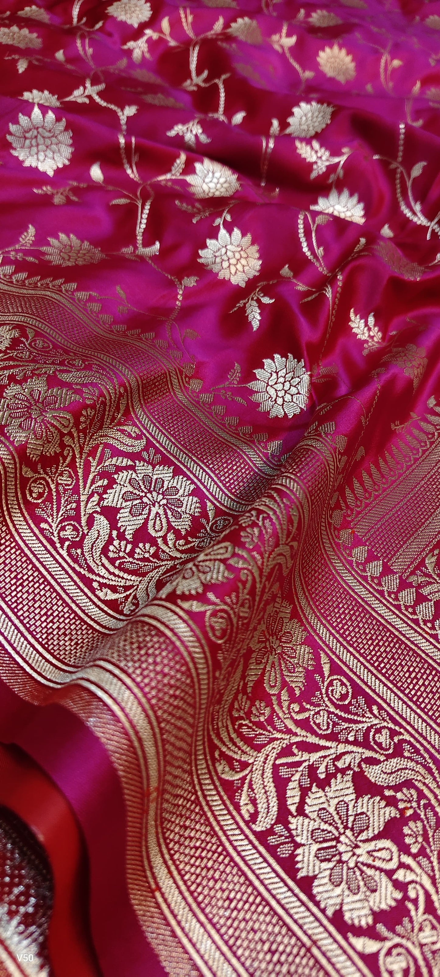 Khaddi banarsi saree handwoven sari blouse