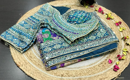 Handmade  saree Indian sarees blouse traditional sari