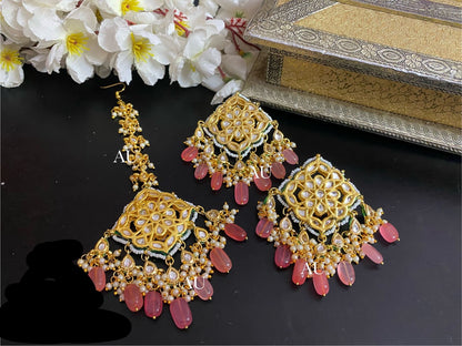 Mulani Kundan tikka set Indian jewellery women tikka set