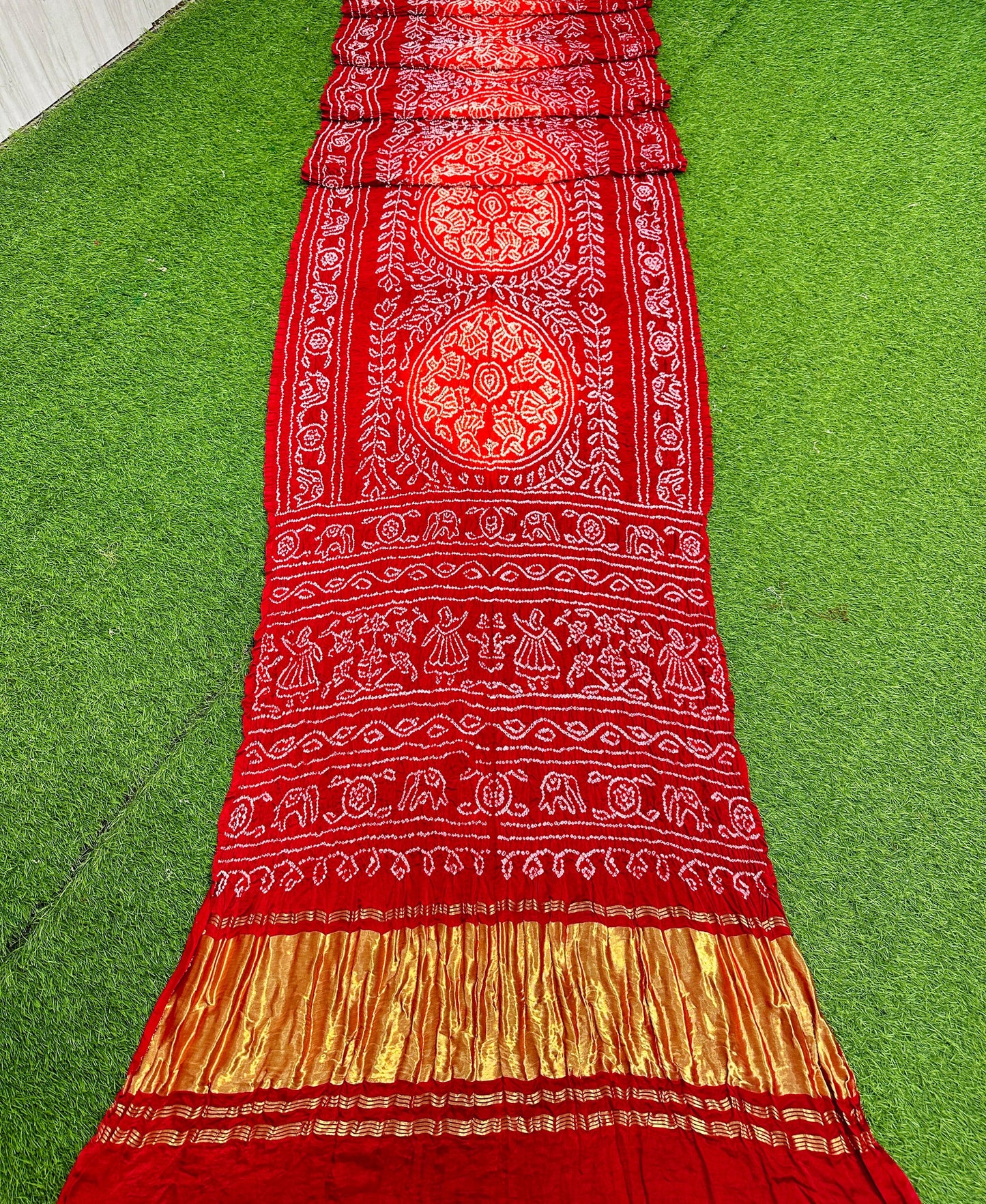 Rai bandhani saree gajji silk sarees Indian sari blouse