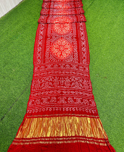 Rai bandhani saree gajji silk sarees Indian sari blouse