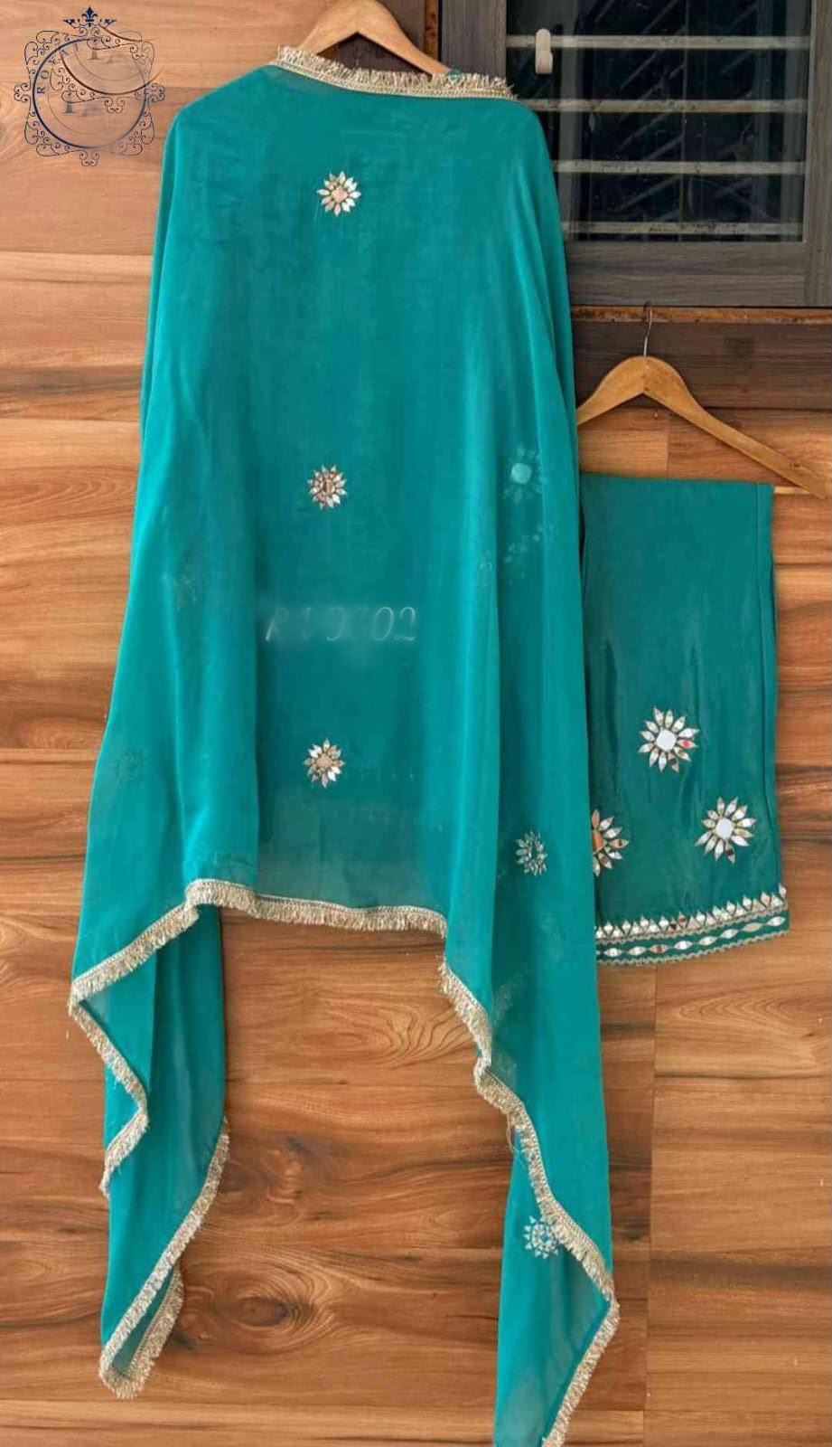 Handmade designer silk stitched dress Indian salwar suit