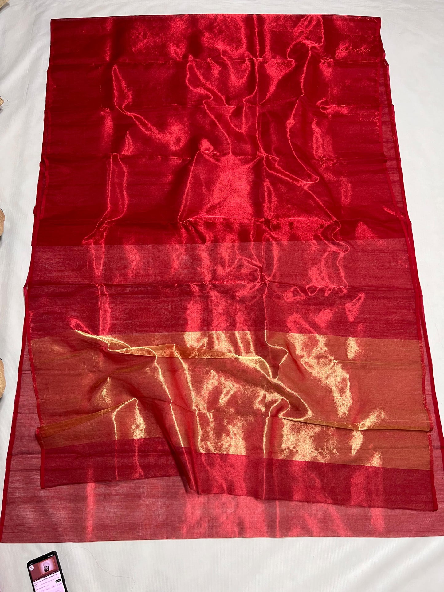 Ranika Red Chanderi Zari Silk Saree Indian Saree