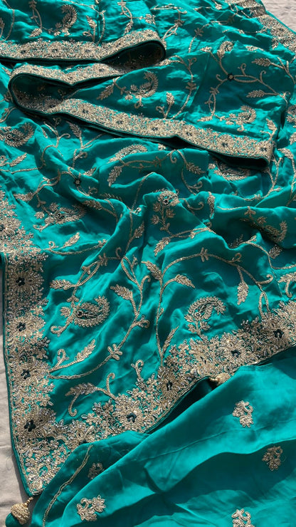 Wedding Gajji silk saree bridal saree
