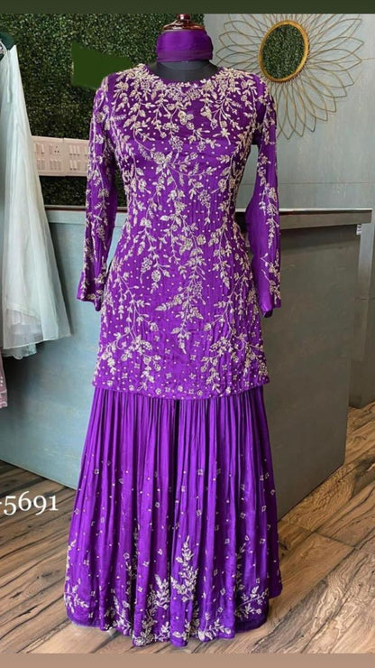 Rivisha kurta gharara dress indowestern dress