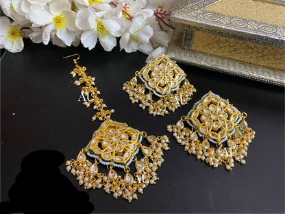 Mulani Kundan tikka set Indian jewellery women tikka set