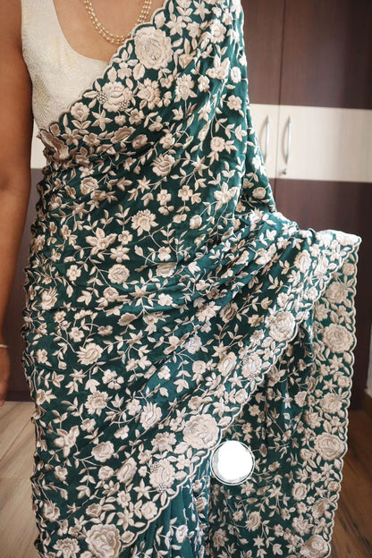 Parsi inspired saree Indian saree blouse