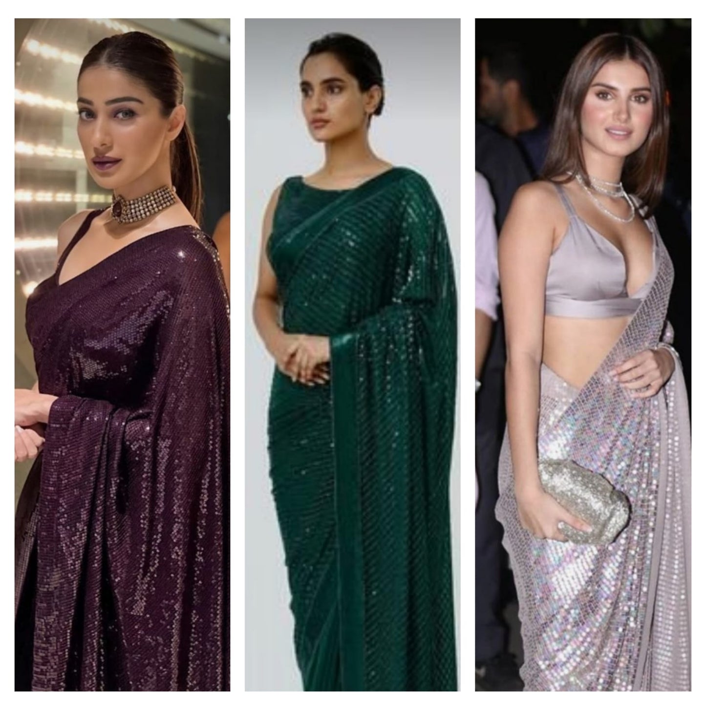 Sequence partywear beautiful saree