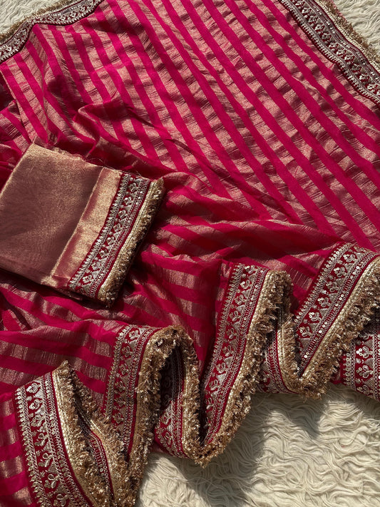 Ravika trending tissue saree Indian saree blouse