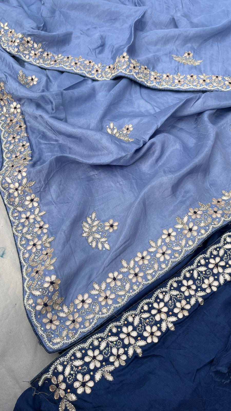 Gotta Patti Munga Silk Saree Indian Women Sarees