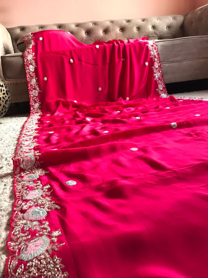 Zebika premium Crepe Silk Luxury Women Saree