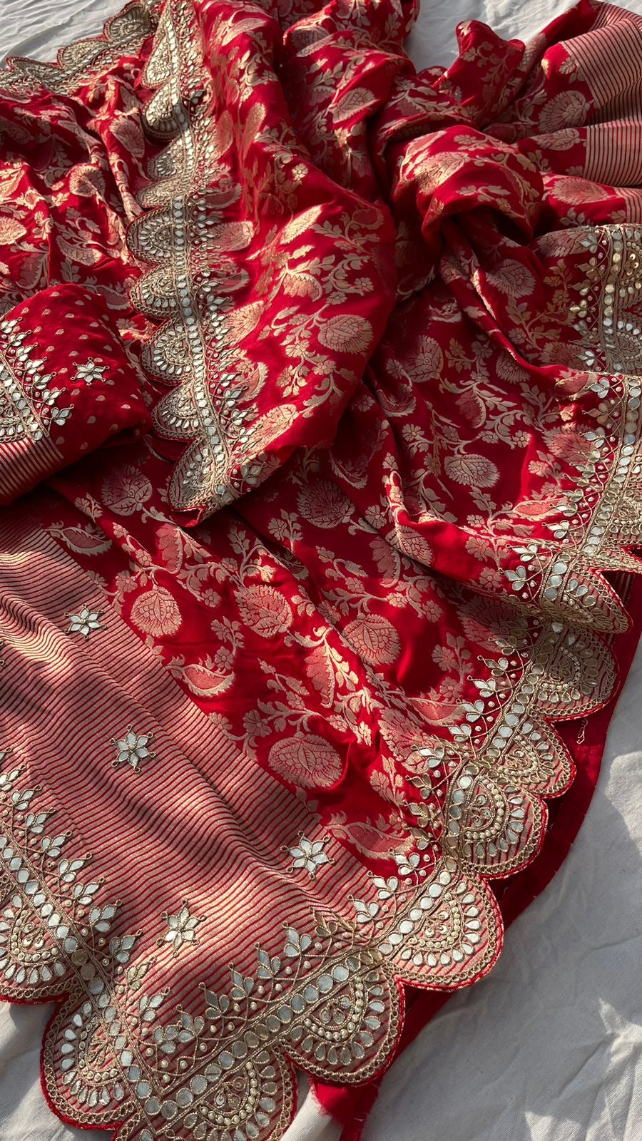 Mahisha Khaddi Gorgette Saree Indian Traditional Sarees