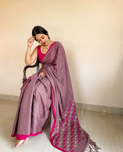Handmade cotton saree khaddi cotton sarees blouse women sari