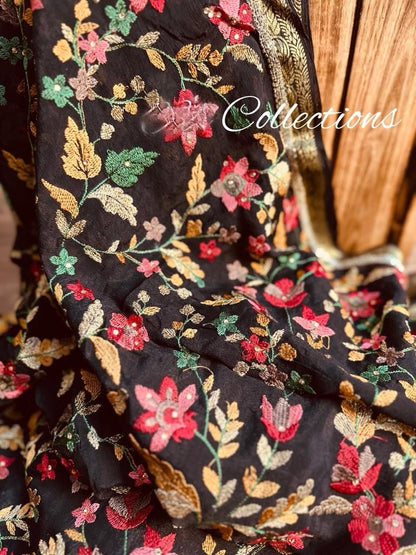 Rimini Embroidered Chinon Sarees