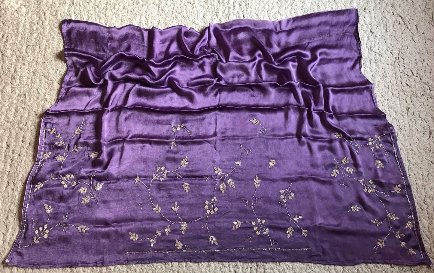 Lavender Prenium Luxury saree satin silk saree