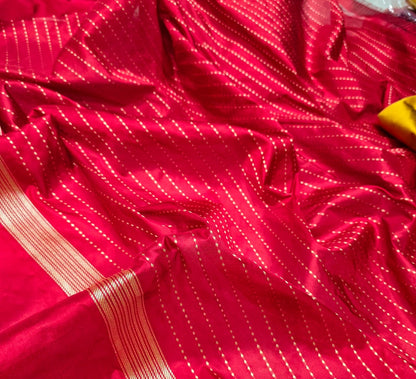 Fusion Katan silk saree iktara styled saree Indian saree for women