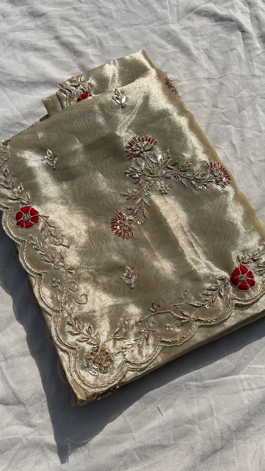 Zinati zari tissue silk saree partywear sarees