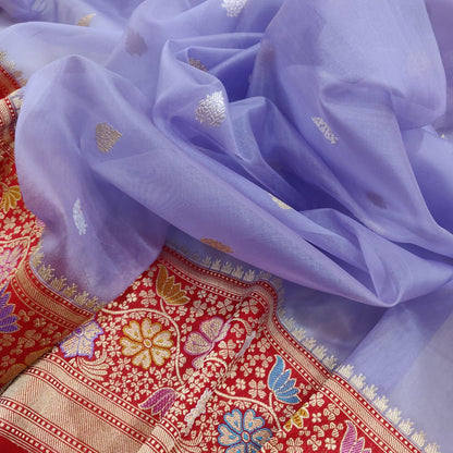 Marima kora silk saree handwoven saree Zari booties sarees blouse women clothing