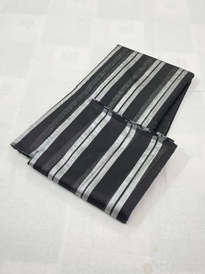 Striped saree Chanderi saree Indian sari blouse