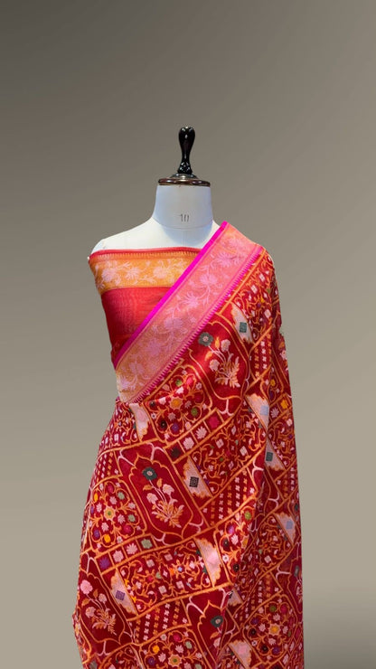 Handmade kora saree jamdani tilfi saree Indian sari blouse