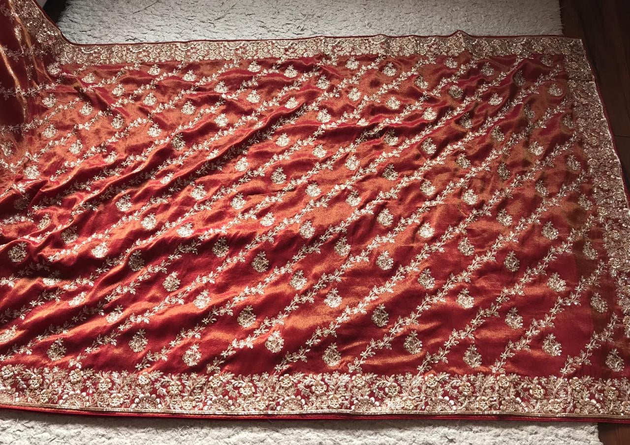 Bridal Wedding Saree Red Sari