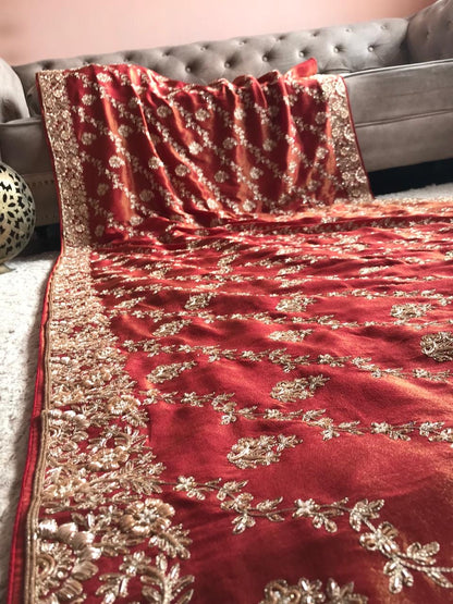 Bridal Wedding Saree Red Sari