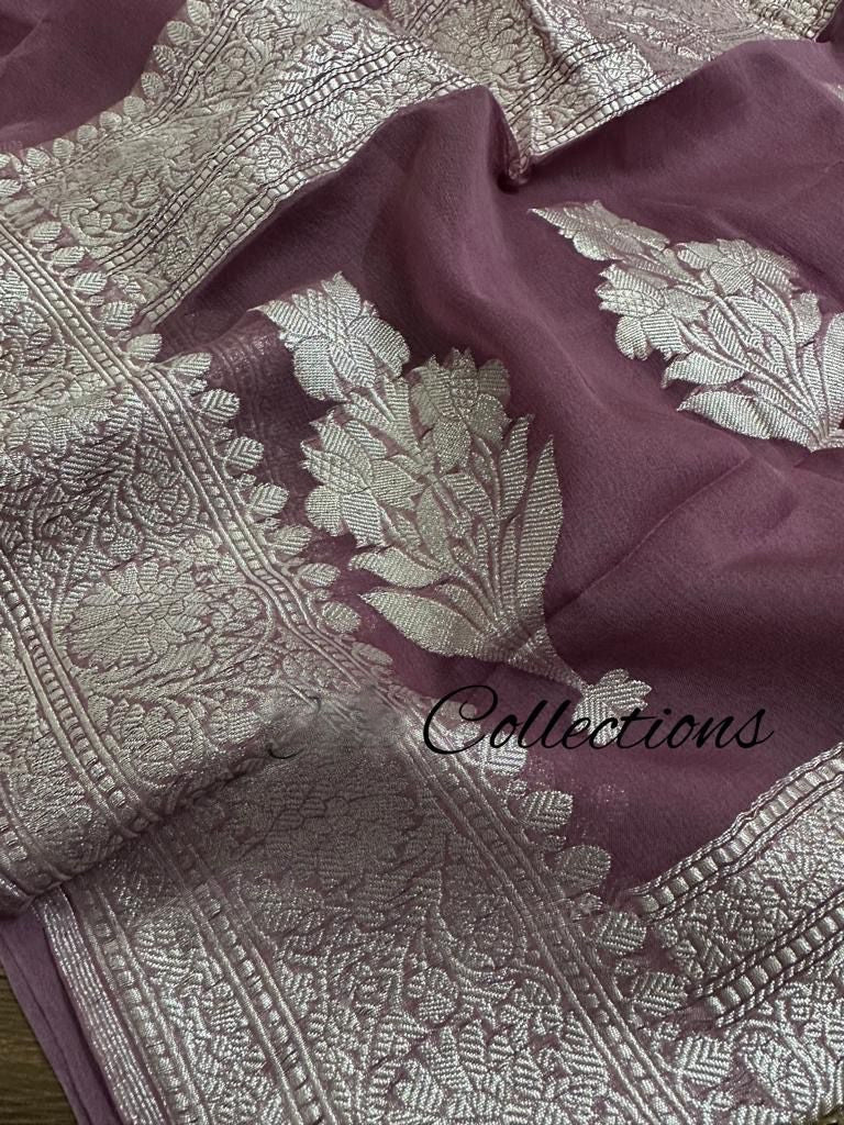 Rozila Banarsi chiffon sarees Indian saree banarsi saree blouse